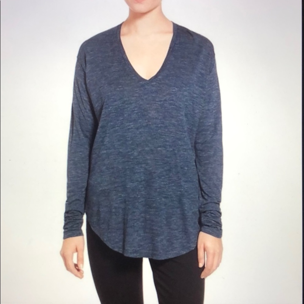 Madewell Heathered Anthem Long Sleeve V Neck Tee